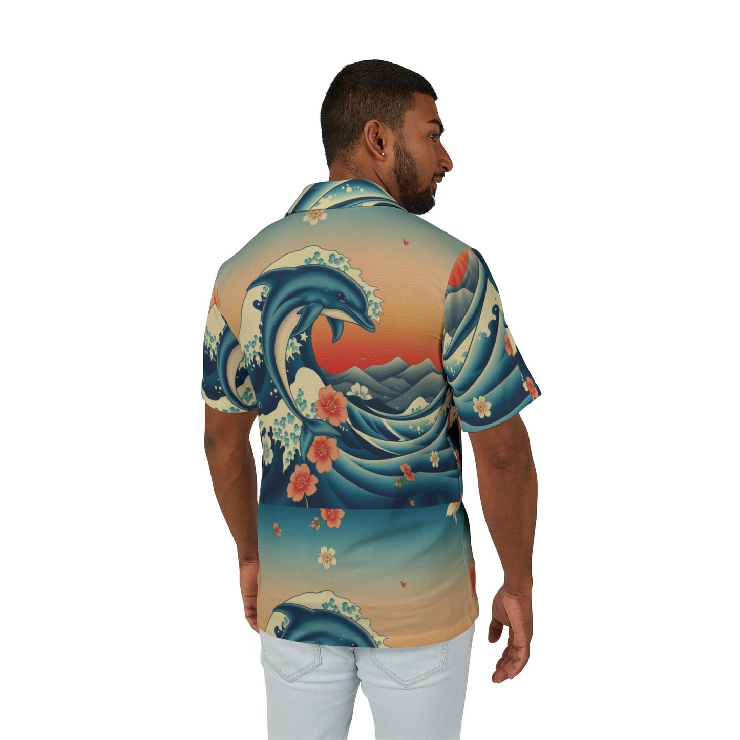 Camp Shirt - Dolphin Hawaiian Operator Shirt for the Boogaloo