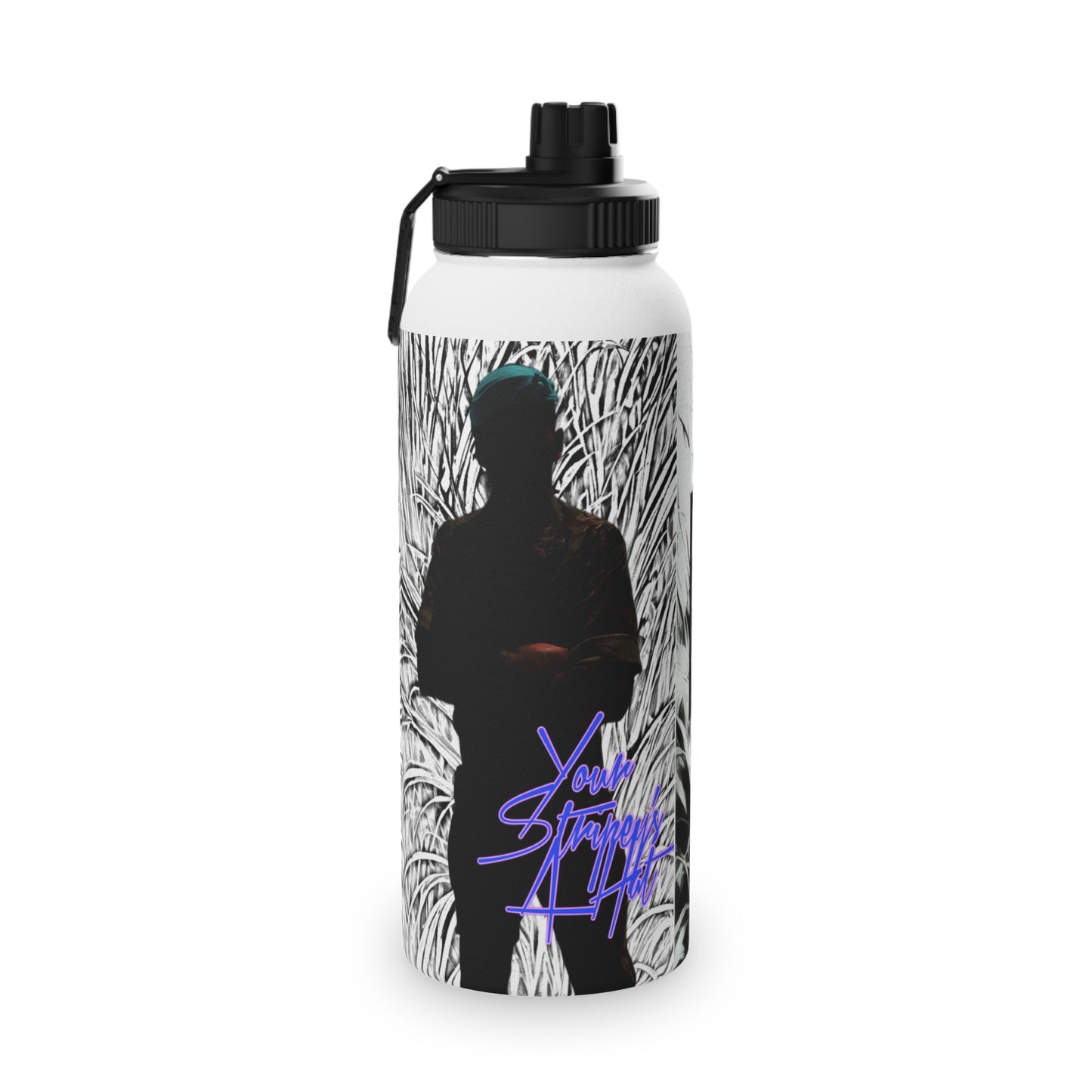 YOUR STRIPEYS A HAT stainless steel water bottle