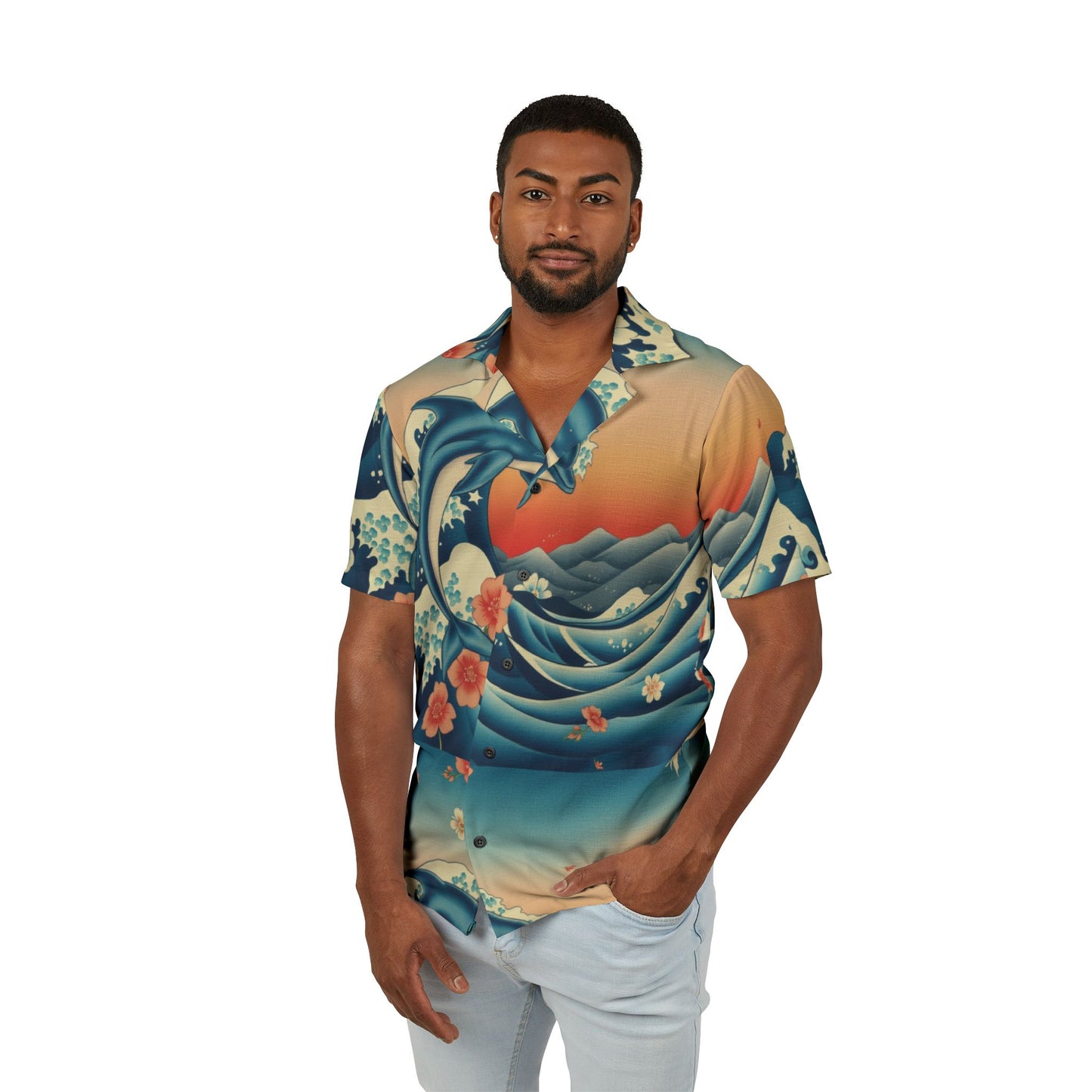 Camp Shirt - Dolphin Hawaiian Operator Shirt for the Boogaloo