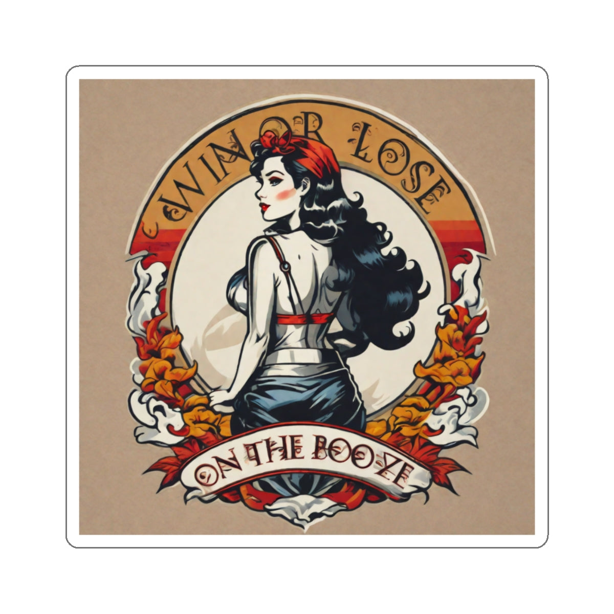 Win or Lose on the booze sticker