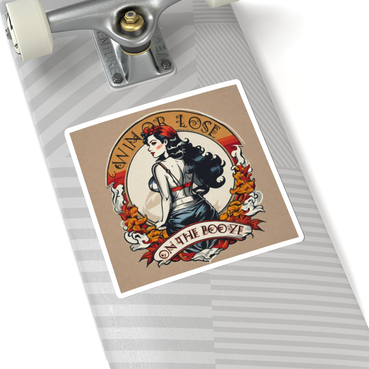 Win or Lose on the booze sticker