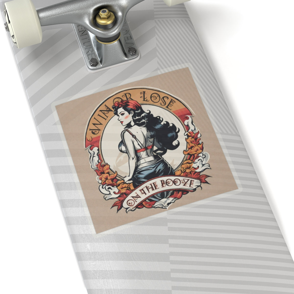 Win or Lose on the booze sticker