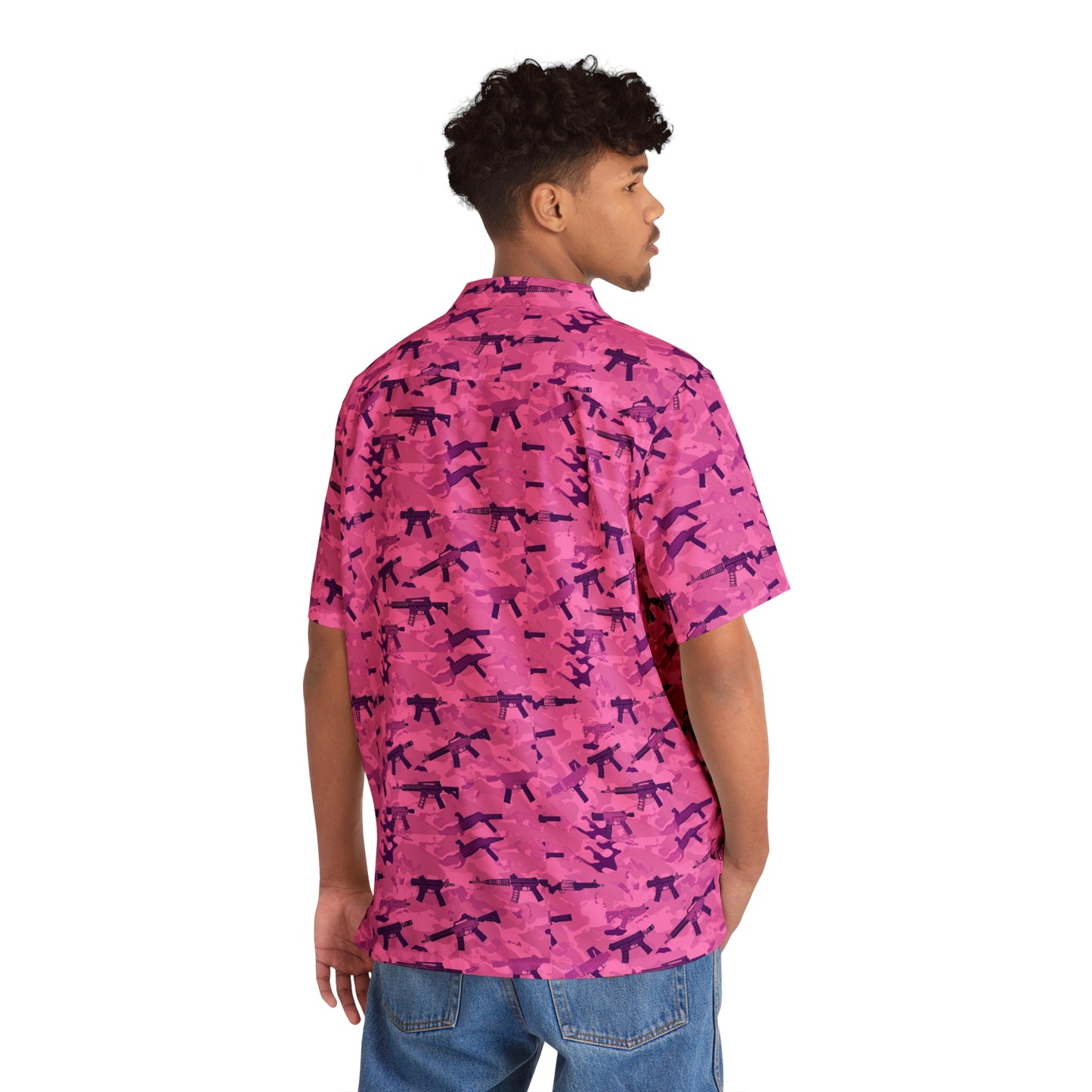 Pink Camo Hawaiian shirt