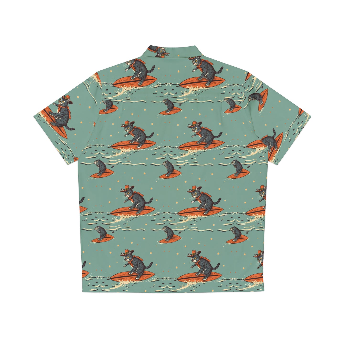 Hawaiian Shirt - Surfing Cowboy Cats  Operator Shirt