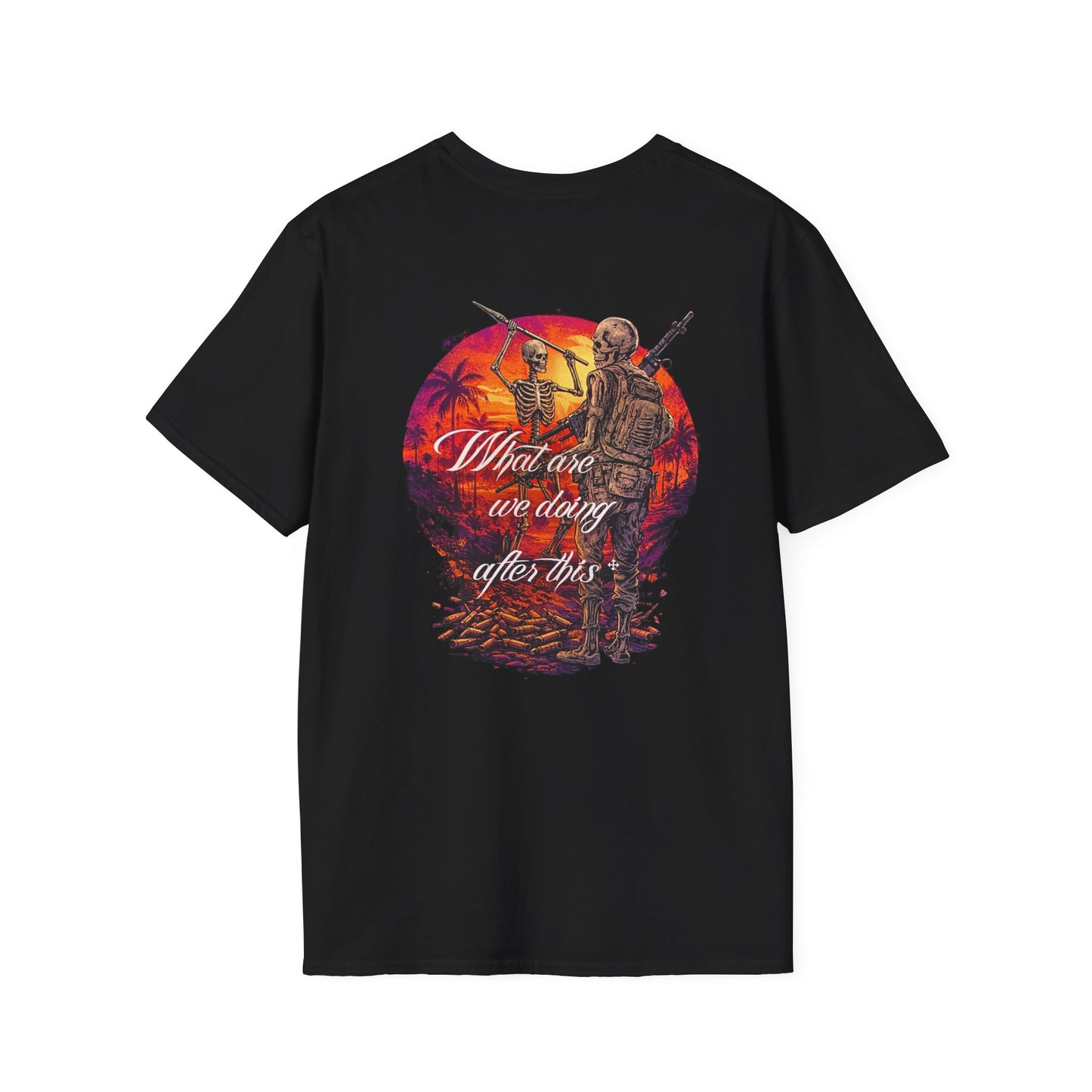 Survivor Skull T-Shirt — 'What Are We Doing After This' Sunset Tactical Tee