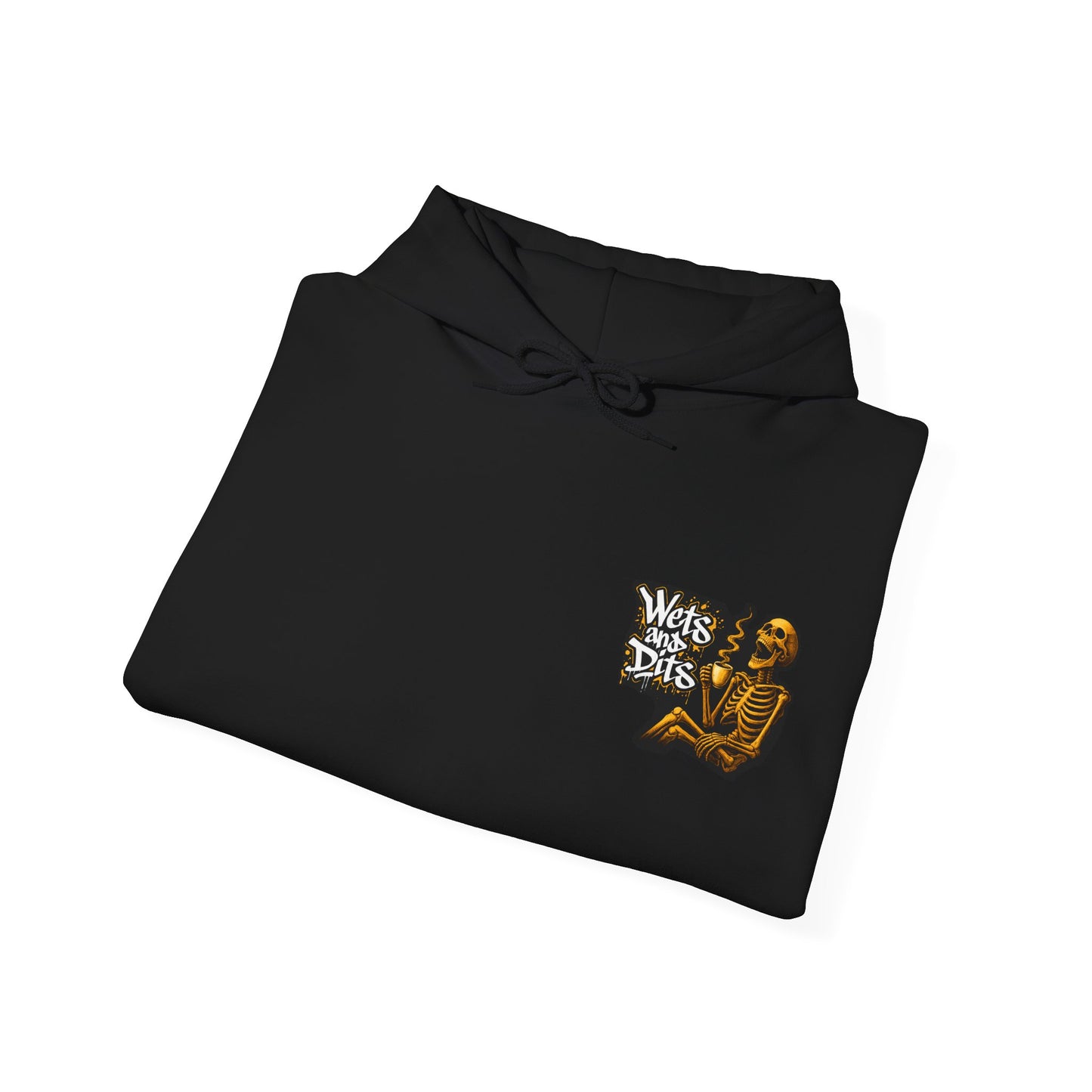 Skeleton Coffee Hoodie - “Wets and Dits” Graphic Pullover