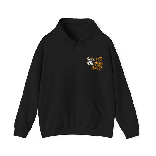 Skeleton Coffee Hoodie - “Wets and Dits” Graphic Pullover